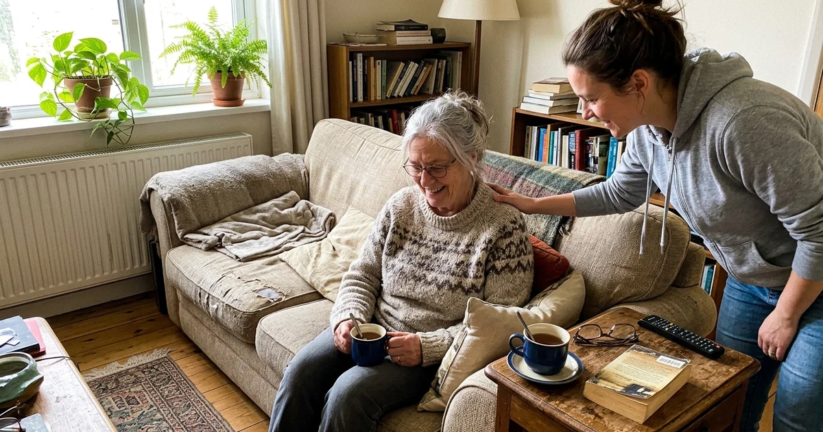 A supportive hand on the shoulder of a grieving person